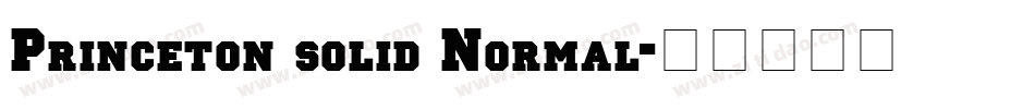 Princeton solid Normal字体转换